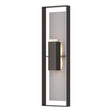 Hubbardton Forge 2023 Coastal Oil Rubbed Bronze Coastal Burnished Steel Clear Glass (ZM) Shadow Box Extra Tall Sconce