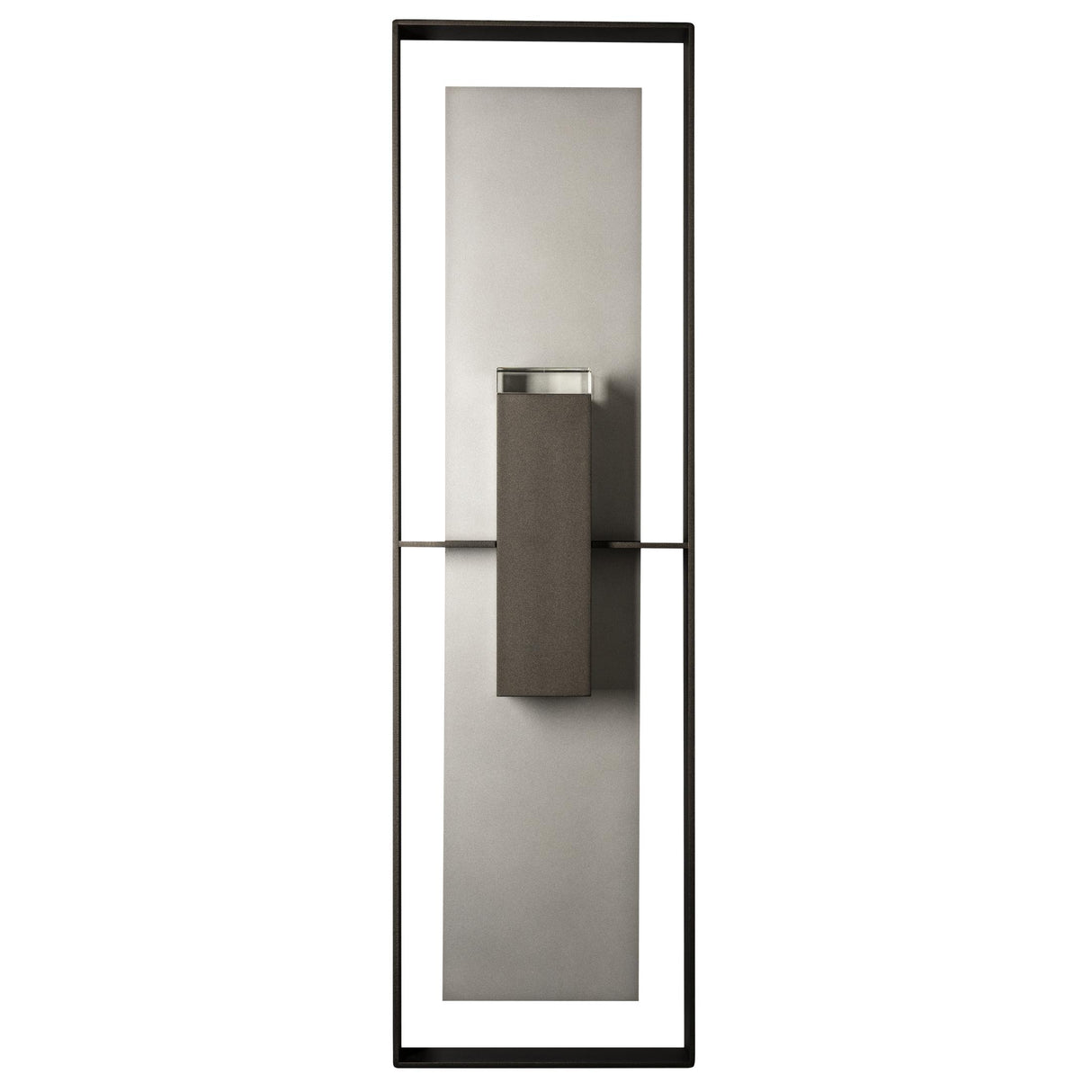 Hubbardton Forge 2023 Coastal Oil Rubbed Bronze Coastal Burnished Steel Clear Glass (ZM) Shadow Box Extra Tall Sconce