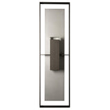 Hubbardton Forge 2023 Coastal Oil Rubbed Bronze Coastal Burnished Steel Clear Glass (ZM) Shadow Box Extra Tall Sconce