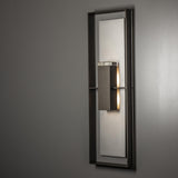 Hubbardton Forge 2023 Coastal Oil Rubbed Bronze Coastal Burnished Steel Clear Glass (ZM) Shadow Box Extra Tall Sconce