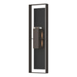 Hubbardton Forge 2023 Coastal Oil Rubbed Bronze Coastal Black Clear Glass (ZM) Shadow Box Extra Tall Sconce