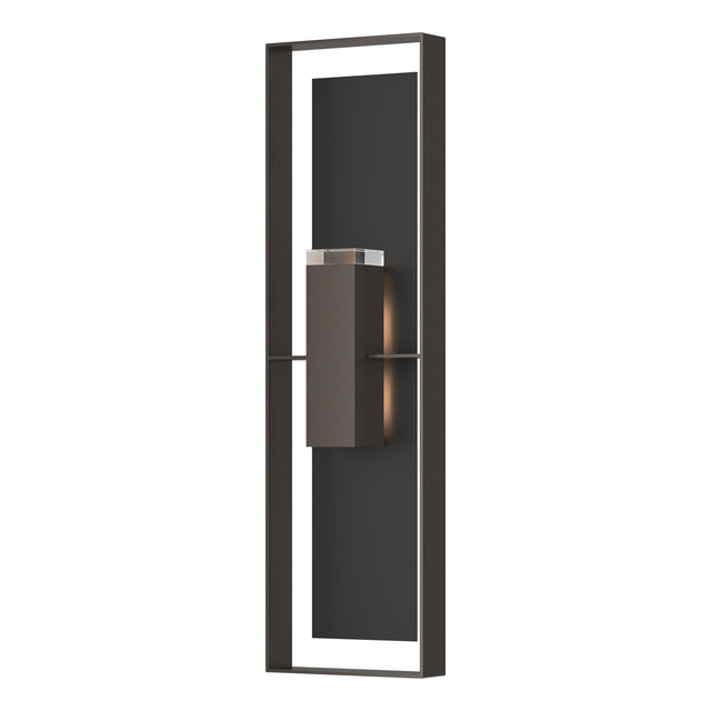 Hubbardton Forge 2023 Coastal Oil Rubbed Bronze Coastal Black Clear Glass (ZM) Shadow Box Extra Tall Sconce