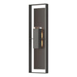 Hubbardton Forge 2023 Coastal Natural Iron Coastal Oil Rubbed Bronze Clear Glass (ZM) Shadow Box Extra Tall Sconce