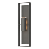 Hubbardton Forge 2023 Coastal Natural Iron Coastal Natural Iron Clear Glass (ZM) Shadow Box Extra Tall Sconce