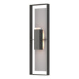 Hubbardton Forge 2023 Coastal Natural Iron Coastal Burnished Steel Clear Glass (ZM) Shadow Box Extra Tall Sconce