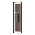 Hubbardton Forge 2023 Coastal Natural Iron Coastal Bronze Clear Glass (ZM) Shadow Box Extra Tall Sconce