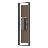 Hubbardton Forge 2023 Coastal Natural Iron Coastal Bronze Clear Glass (ZM) Shadow Box Extra Tall Sconce