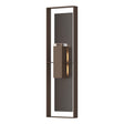 Hubbardton Forge 2023 Coastal Bronze Coastal Oil Rubbed Bronze Clear Glass (ZM) Shadow Box Extra Tall Sconce