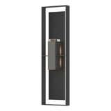 Hubbardton Forge 2023 Coastal Natural Iron Coastal Black Clear Glass (ZM) Shadow Box Extra Tall Sconce
