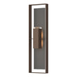 Hubbardton Forge 2023 Coastal Bronze Coastal Natural Iron Clear Glass (ZM) Shadow Box Extra Tall Sconce
