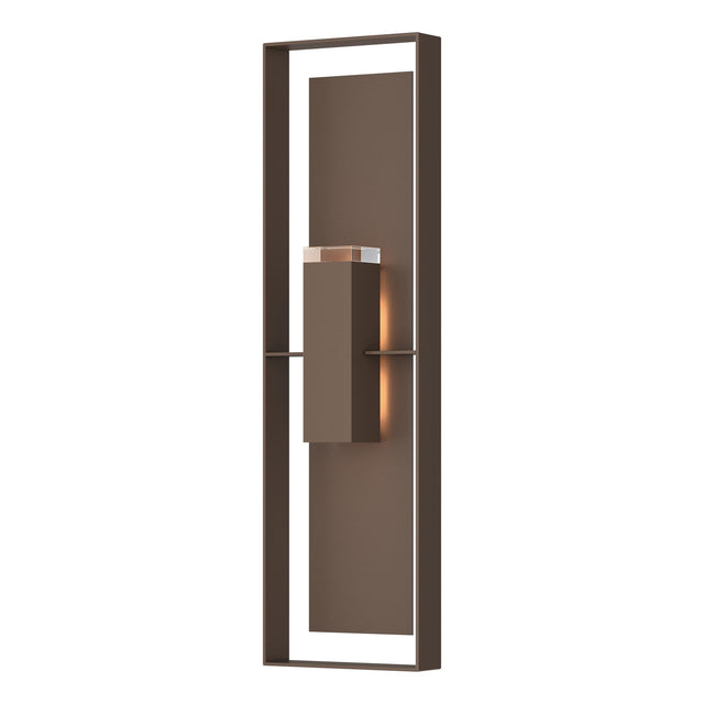 Hubbardton Forge 2023 Coastal Bronze Coastal Bronze Clear Glass (ZM) Shadow Box Extra Tall Sconce