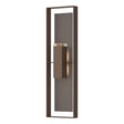 Hubbardton Forge 2023 Coastal Bronze Coastal Dark Smoke Clear Glass (ZM) Shadow Box Extra Tall Sconce