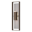 Hubbardton Forge 2023 Coastal Bronze Coastal Burnished Steel Clear Glass (ZM) Shadow Box Extra Tall Sconce