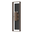 Hubbardton Forge 2023 Coastal Bronze Coastal Black Clear Glass (ZM) Shadow Box Extra Tall Sconce