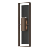 Hubbardton Forge 2023 Coastal Bronze Coastal Black Clear Glass (ZM) Shadow Box Extra Tall Sconce