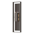 Hubbardton Forge 2023 Coastal Dark Smoke Coastal Oil Rubbed Bronze Clear Glass (ZM) Shadow Box Extra Tall Sconce
