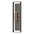 Hubbardton Forge 2023 Coastal Dark Smoke Coastal Natural Iron Clear Glass (ZM) Shadow Box Extra Tall Sconce