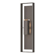 Hubbardton Forge 2023 Coastal Dark Smoke Coastal Dark Smoke Clear Glass (ZM) Shadow Box Extra Tall Sconce