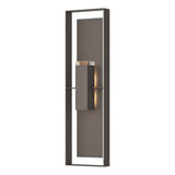 Hubbardton Forge 2023 Coastal Dark Smoke Coastal Dark Smoke Clear Glass (ZM) Shadow Box Extra Tall Sconce