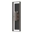 Hubbardton Forge 2023 Coastal Dark Smoke Coastal Black Clear Glass (ZM) Shadow Box Extra Tall Sconce