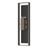 Hubbardton Forge 2023 Coastal Dark Smoke Coastal Black Clear Glass (ZM) Shadow Box Extra Tall Sconce