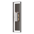 Hubbardton Forge 2023 Coastal Burnished Steel Coastal Oil Rubbed Bronze Clear Glass (ZM) Shadow Box Extra Tall Sconce