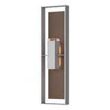 Hubbardton Forge 2023 Coastal Burnished Steel Coastal Bronze Clear Glass (ZM) Shadow Box Extra Tall Sconce