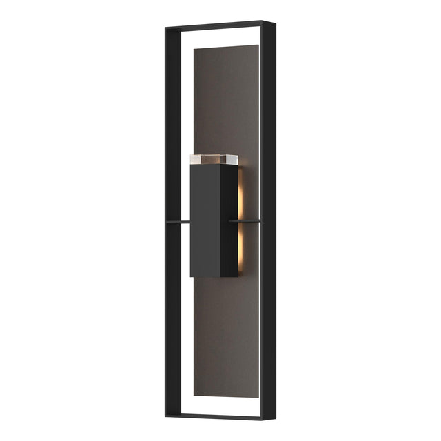 Hubbardton Forge 2023 Coastal Black Coastal Oil Rubbed Bronze Clear Glass (ZM) Shadow Box Extra Tall Sconce