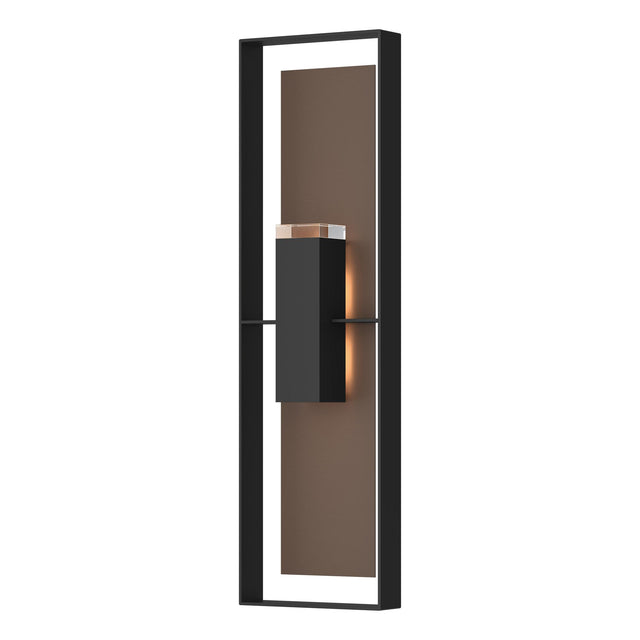 Hubbardton Forge 2023 Coastal Black Coastal Bronze Clear Glass (ZM) Shadow Box Extra Tall Sconce