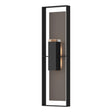 Hubbardton Forge 2023 Coastal Black Coastal Dark Smoke Clear Glass (ZM) Shadow Box Extra Tall Sconce