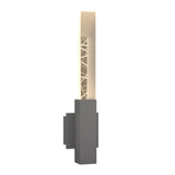 Hubbardton Forge 2019 Coastal Burnished Steel Clear Glass (ZM) Refraction Outdoor Sconce