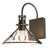 Hubbardton Forge 2020 Coastal Oil Rubbed Bronze Clear Glass (ZM) Henry Small Glass Shade Outdoor Sconce