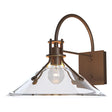 Hubbardton Forge 2020 Coastal Bronze Clear Glass (ZM) Henry Large Glass Shade Outdoor Sconce