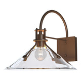Hubbardton Forge 2020 Coastal Bronze Clear Glass (ZM) Henry Large Glass Shade Outdoor Sconce