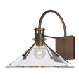 Hubbardton Forge 2020 Coastal Dark Smoke Clear Glass (ZM) Henry Large Glass Shade Outdoor Sconce
