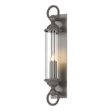 Hubbardton Forge 2015 Coastal Dark Smoke Clear Glass (ZM) Cavo Large Outdoor Wall Sconce
