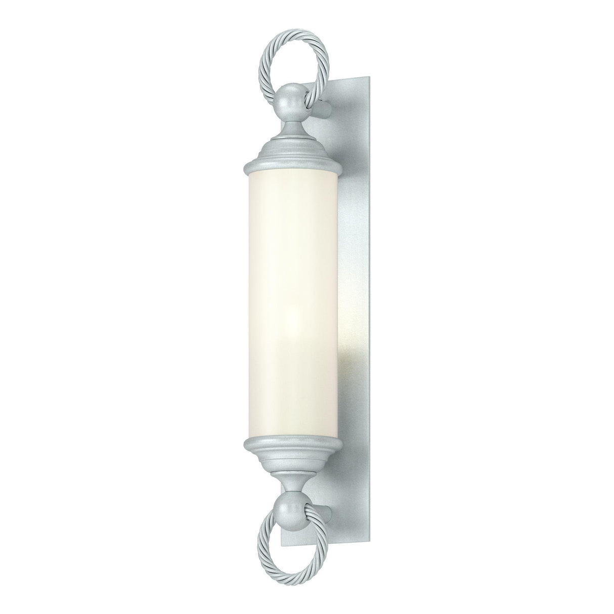 Hubbardton Forge 2015 Coastal Burnished Steel Opal Glass (GG) Cavo Large Outdoor Wall Sconce