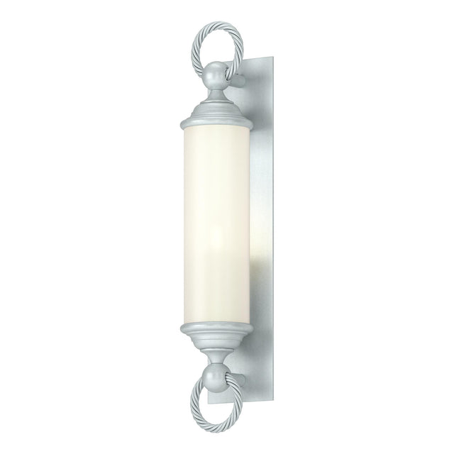 Hubbardton Forge 2015 Coastal Burnished Steel Opal Glass (GG) Cavo Large Outdoor Wall Sconce