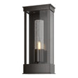 Hubbardton Forge 2015 Coastal Oil Rubbed Bronze Seeded Clear Glass (II) Portico Small Outdoor Sconce