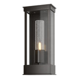 Hubbardton Forge 2015 Coastal Oil Rubbed Bronze Seeded Clear Glass (II) Portico Small Outdoor Sconce