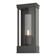 Hubbardton Forge 2015 Coastal Natural Iron Seeded Clear Glass (II) Portico Small Outdoor Sconce