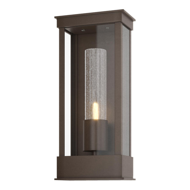 Hubbardton Forge 2015 Coastal Bronze Seeded Clear Glass (II) Portico Small Outdoor Sconce