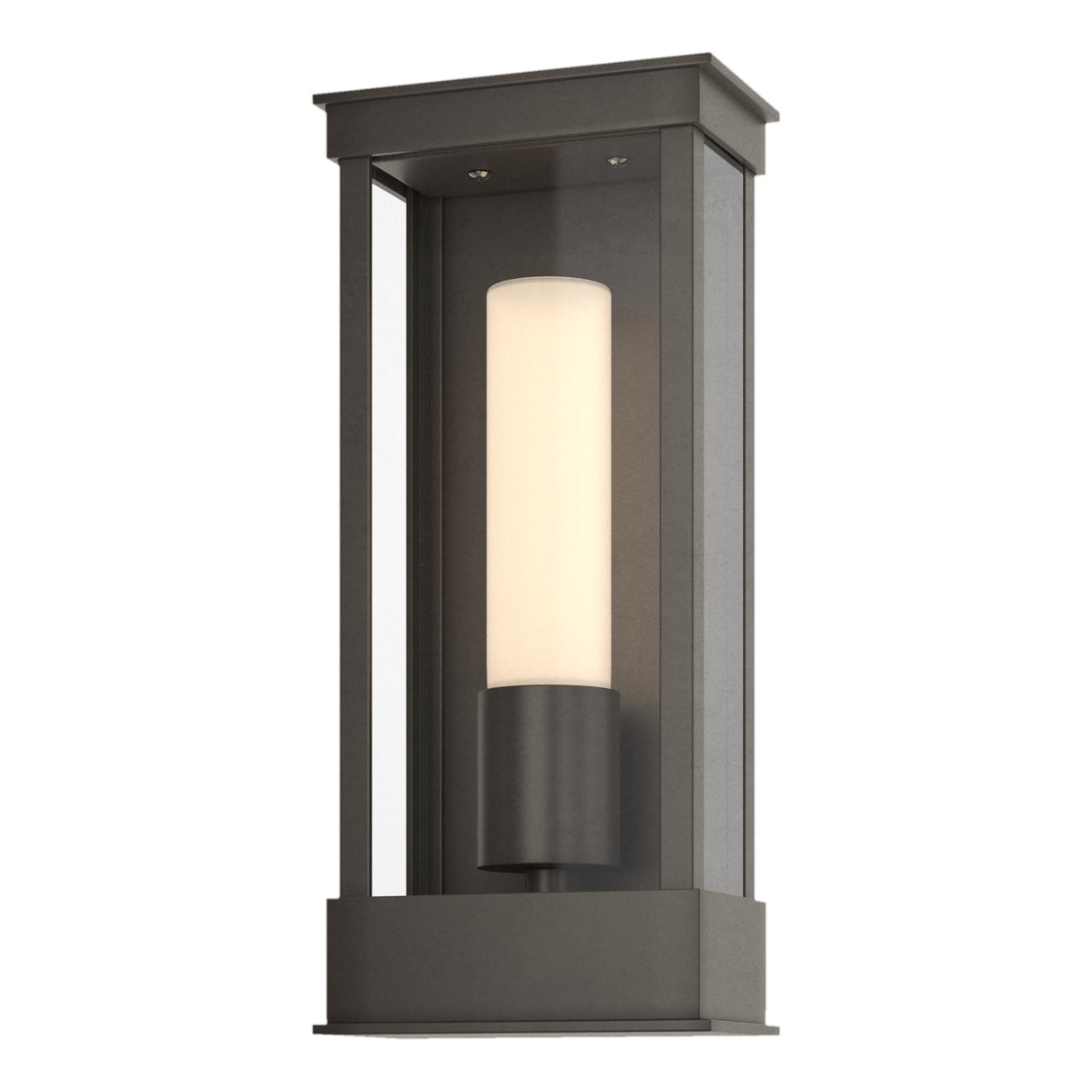 Hubbardton Forge 2015 Coastal Dark Smoke Opal Glass (GG) Portico Small Outdoor Sconce