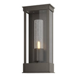 Hubbardton Forge 2015 Coastal Dark Smoke Seeded Clear Glass (II) Portico Small Outdoor Sconce