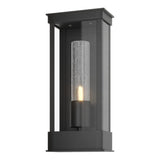 Hubbardton Forge 2015 Coastal Black Seeded Clear Glass (II) Portico Small Outdoor Sconce