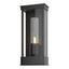 Hubbardton Forge 2015 Coastal Black Seeded Clear Glass (II) Portico Small Outdoor Sconce