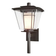 Hubbardton Forge 2010 Coastal Oil Rubbed Bronze Clear Glass with Opal Diffuser (ZU) Beacon Hall Outdoor Sconce
