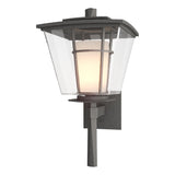 Hubbardton Forge 2010 Coastal Natural Iron Clear Glass with Opal Diffuser (ZU) Beacon Hall Large Outdoor Sconce