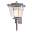 Hubbardton Forge 2010 Coastal Burnished Steel Clear Glass with Opal Diffuser (ZU) Beacon Hall Large Outdoor Sconce