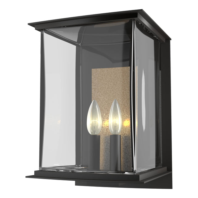 Hubbardton Forge 2021 Coastal Oil Rubbed Bronze Translucent Soft Gold Clear Glass (ZM) Kingston Outdoor Large Sconce